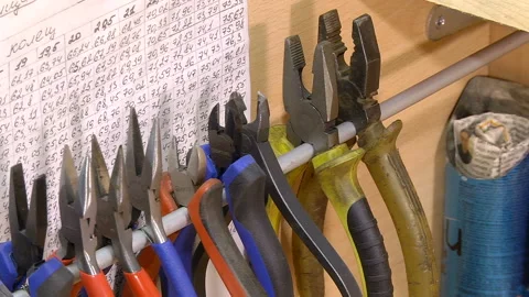 Panorama of the tools in the jewelry workshop Stock Footage 103558771