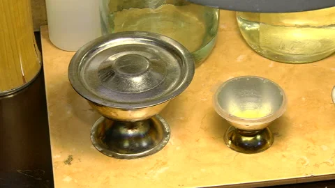 Panorama of the tools in the jewelry workshop Stock Footage 103565081