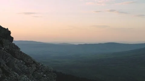 Panorama from the top of the mountain Stock Footage 53809333
