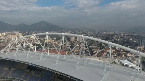 Panorama at the top of the stadium. Stock Footage 81133893