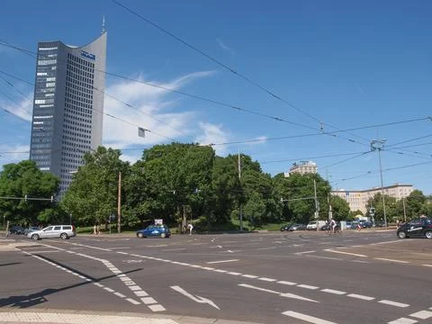 Panorama Tower Leipzig Stock Photos