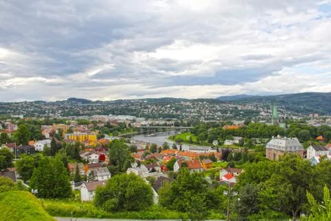 Panorama of Trondheim Foto stock