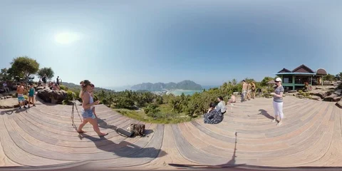 Panorama of tropical island Phi Phi, Thailand Stock-Footage 87736574