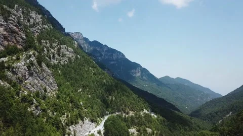 Panorama of the Valley in mountains Olympus Stock Footage 237986608