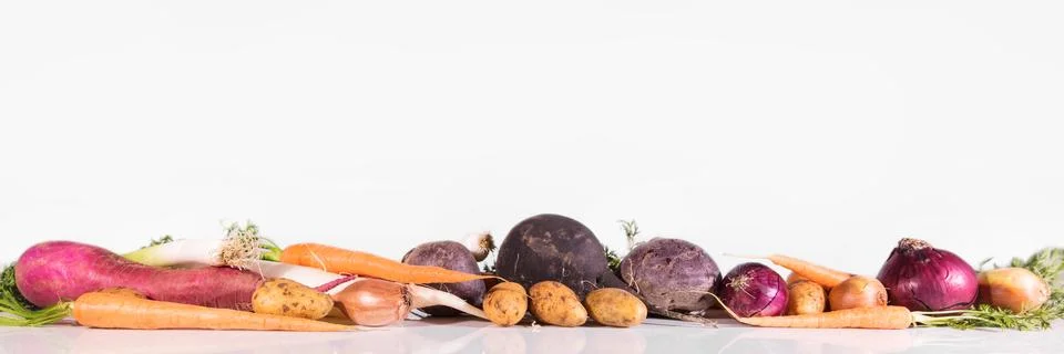 Panorama with vegetables 스톡 사진