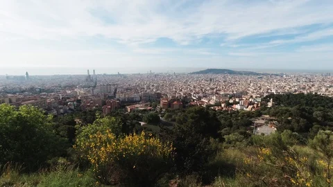 Panorama view of Barcelona 動画素材 129750006