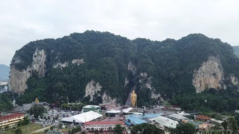 Panorama view of Batu Caves Temple in Kuala Lumpur, Malaysia Stock Footage 96696232