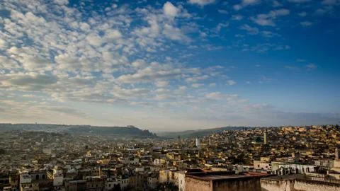 Panorama view of Fez Stock Photos