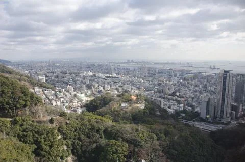 Panorama view of Kobe Stock Photos