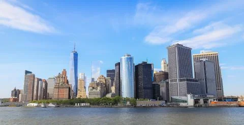 Panorama view of Manhattan Stock Photos