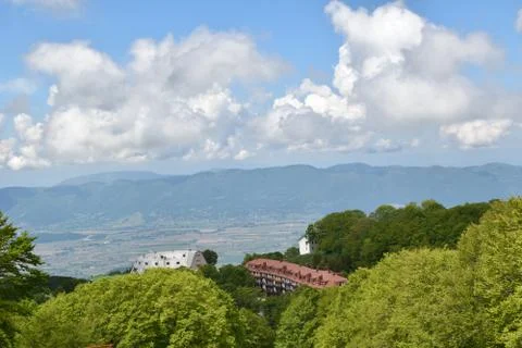 Panorama view from the mountain 스톡 사진
