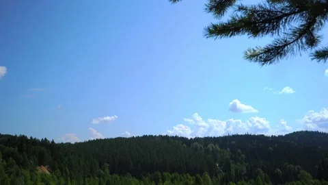 Panorama with a view of the mountain tops Stock Footage 135659799