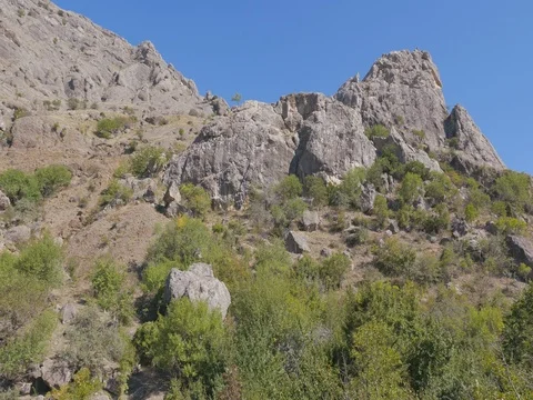 Panorama view of the mountains and cliffs Stock Footage 69905393