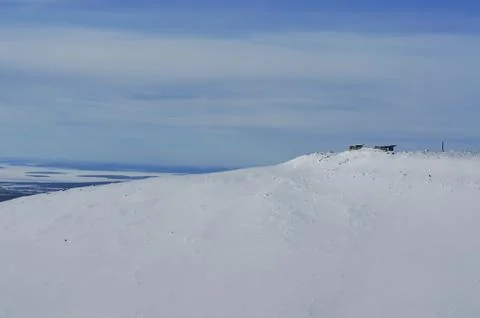 Panorama view of the mountains from the highest point Stock Photos