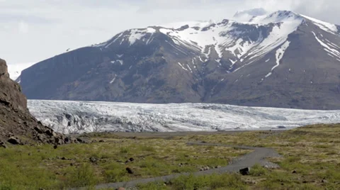 Panorama view over Skaftafell Stock Footage 39148883