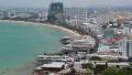 Panorama view of Pattaya city and Gulf of Siam, Thailand HD Footage