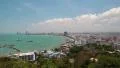 Panorama view of Pattaya city and Gulf of Siam, Thailand HD Footage