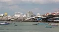 Panorama view of Pattaya city and Gulf of Siam in Thailand HD Footage
