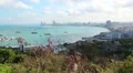 Panorama view of Pattaya city and Gulf of Siam in Thailand HD Footage