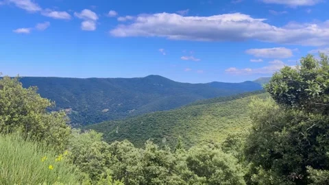 Panorama view on the pyrenees mountain range Stock Footage 280435982