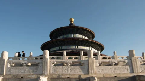 The panorama view of the Qinian Hall in the Temple of Heaven, Beijing, China Stock-Footage 46694400