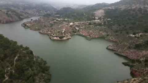 Panorama view of the reservoir Stock Footage 239943440