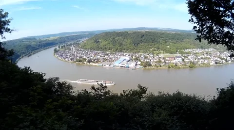 Panorama View of the River Rhine Stock-Footage 50391062
