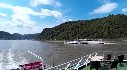Panorama View of the River Rhine Stock-Footage 50407647