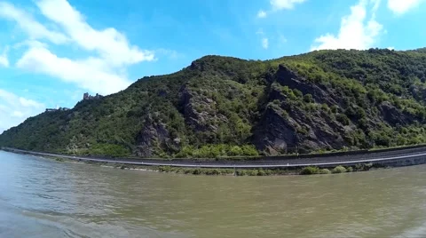 Panorama View of the River Rhine Stock Footage 50408506