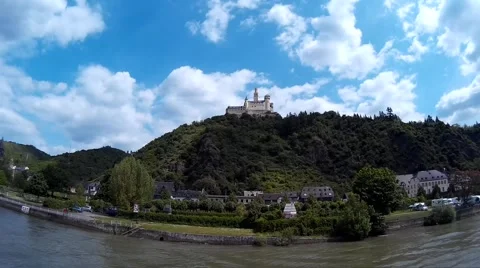 Panorama View of the River Rhine Stock Footage 50408805