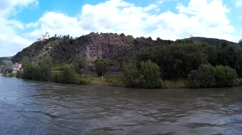 Panorama View of the River Rhine Stock Footage 50408822