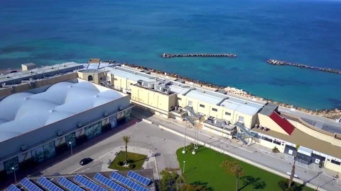 Panorama view of rooftop in the city of Bari, the capital of Puglia Stock Footage 124489802