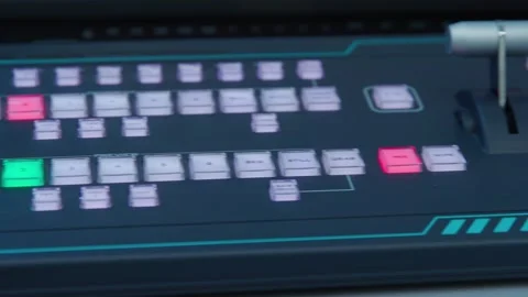 A panorama view of switching buttons and zoom out camera angle Video stock 274041503
