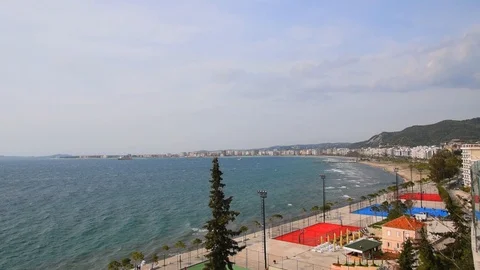 Panorama View of Vlora city. Video stock 120767170