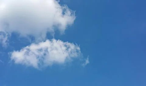 Panorama view of white cloud and clear blue sky Stock Photos
