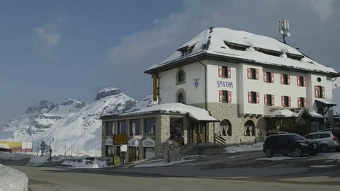 Panorama view in Winter, Dolomites mountain 스톡 동영상 74617840
