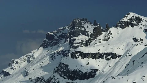 Panorama view in Winter, Dolomites mountain Vídeo Stock 74618943