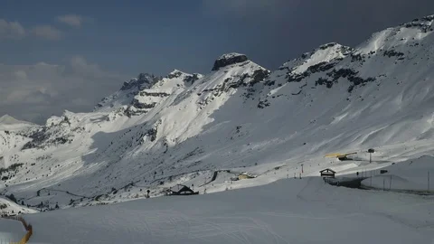 Panorama view in Winter, Dolomites mountain 스톡 동영상 74643568