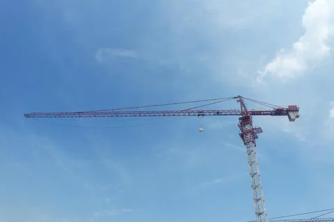 Panorama view at workers are working on large construction sites and many c.. Stock Photos