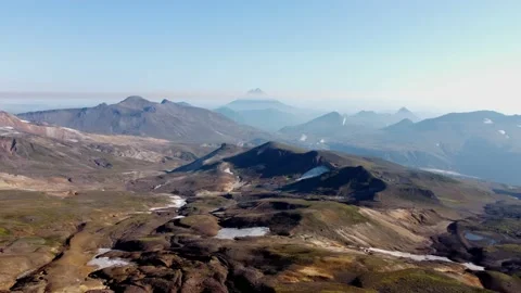 Panorama of volcanoes from high Vídeo Stock 168260247
