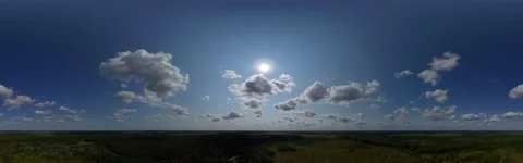 Skies Clouds 360 Degree Panorama Stock Footage ~ Royalty Free ...