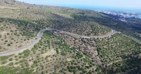 Panorama of a winding road Stock Footage 130752278