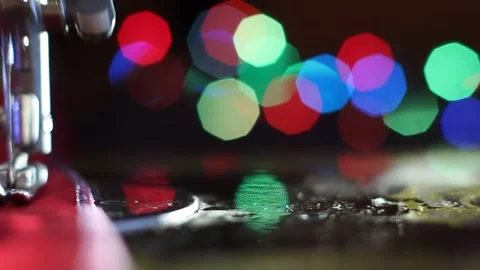 Panorama of the work of the sewing machine 16 Stock Footage 318310344