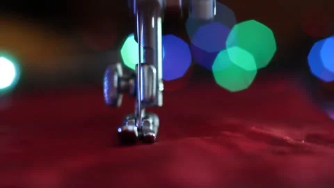 Panorama of the work of the sewing machine 24 Video stock 318312008