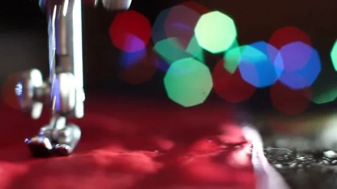 Panorama of the work of the sewing machine 25 Stock Footage 318311956