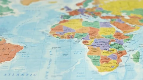 Panorama of the world map Stock Footage 151114454