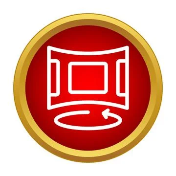 Panoramic 360 virtual reality view flat icon Stock Illustration