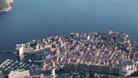 Panoramic aerial close up view of Old Town, Dubrovnik, Croatia, 4k 库存影片 274456746