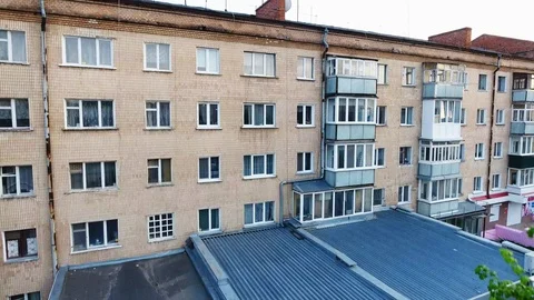 Panoramic Aerial drone view of old city Stock Footage 114085302
