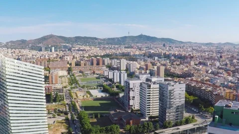 Panoramic aerial view of Barcelina, Spain. Stock-Footage 78208679